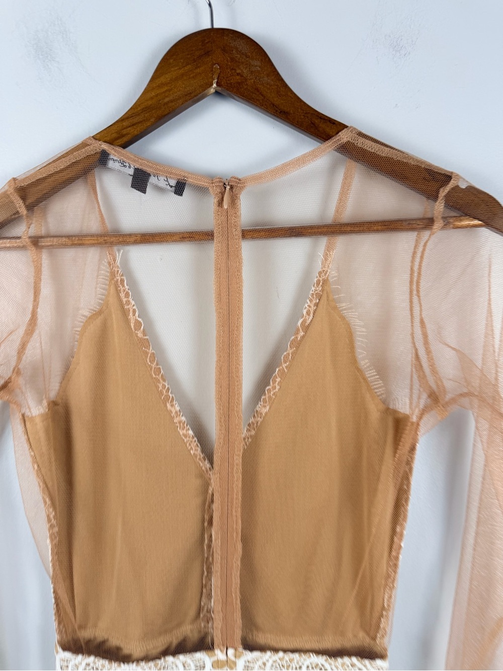 For love and lemons Antigua Mini Dress in White size small sheer - Picture 7 of 7